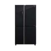 מקרר ארבע דלתות 525 ליטר זכוכית שחורה שארפ SHARP SJ-8590BK יבואן רשמי