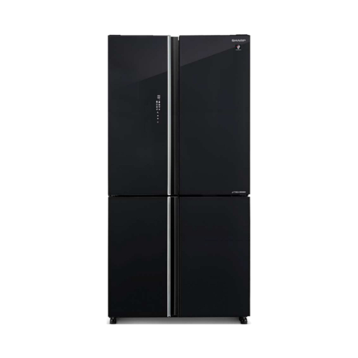 מקרר ארבע דלתות 572 ליטר זכוכית שחורה שארפ SHARP SJ-8960BK יבואן רשמי