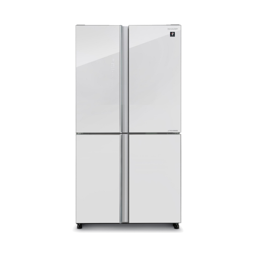 מקרר ארבע דלתות 572 ליטר זכוכית לבנה שארפ SHARP SJ-8960WH יבואן רשמי