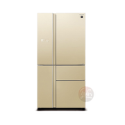 מקרר חמש דלתות 668 ליטר זכוכית שמפניה שארפ SHARP SJ-9730 יבואן רשמי